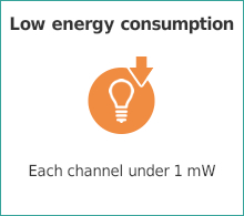 【Low energy consumption】Each channel under 1 mW