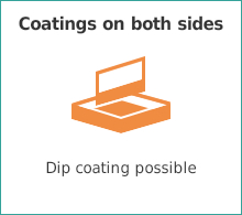 【Coatings on both sides】Dip coating possible